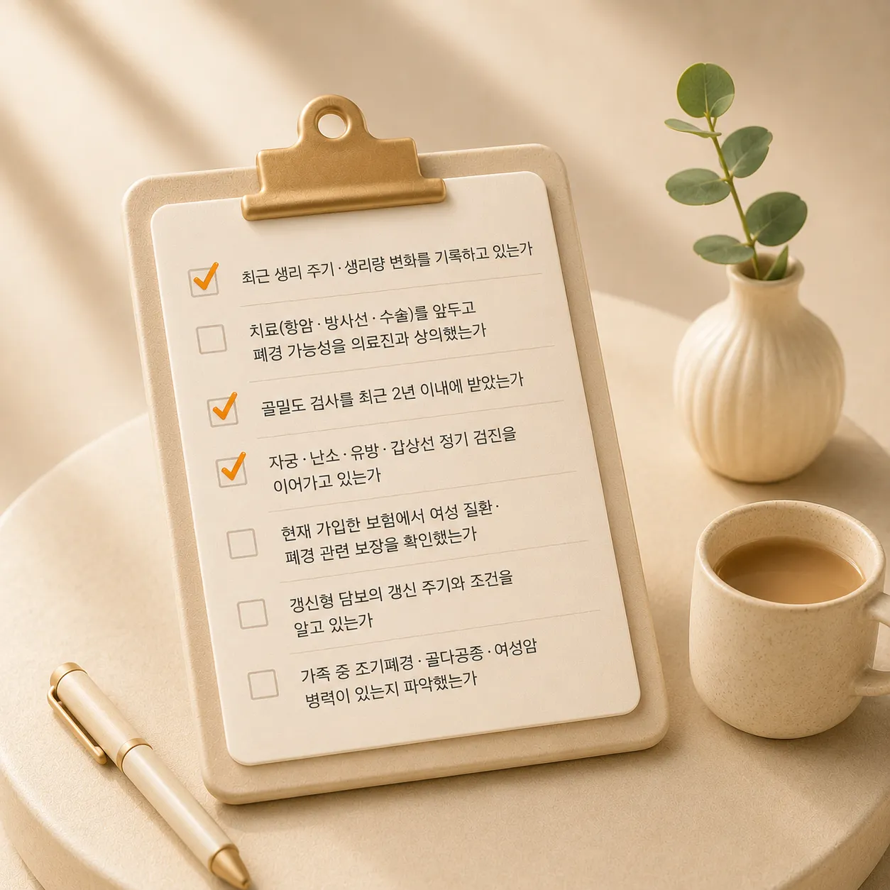한화 시그니처 여성 건강보험4.0 · 여성의 생애주기별 건강 보장 안내 이미지